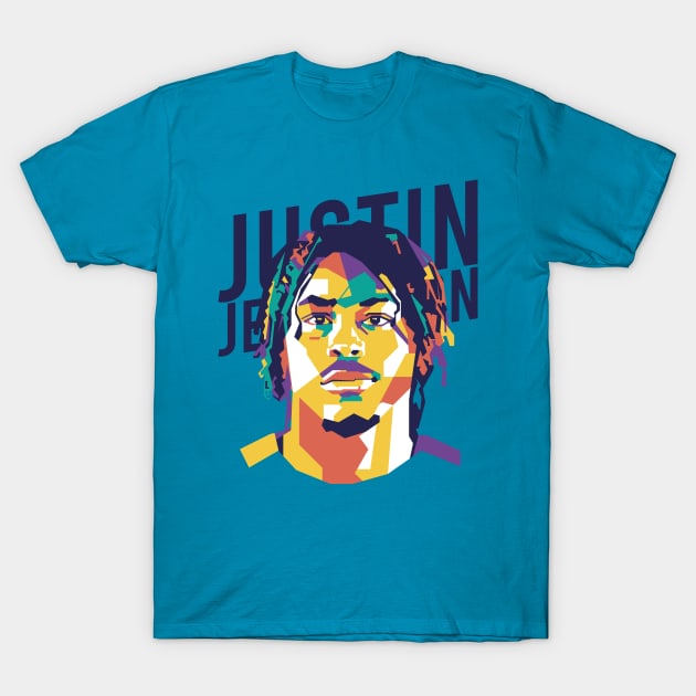 justin jefferson art T-Shirt by pentaShop